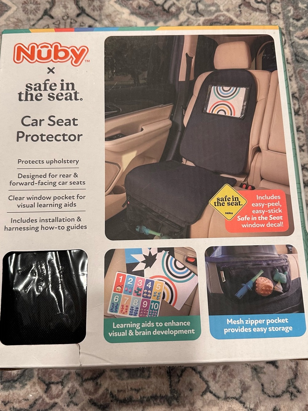 Nuby Safe in the Seat Car Seat Protector - Black